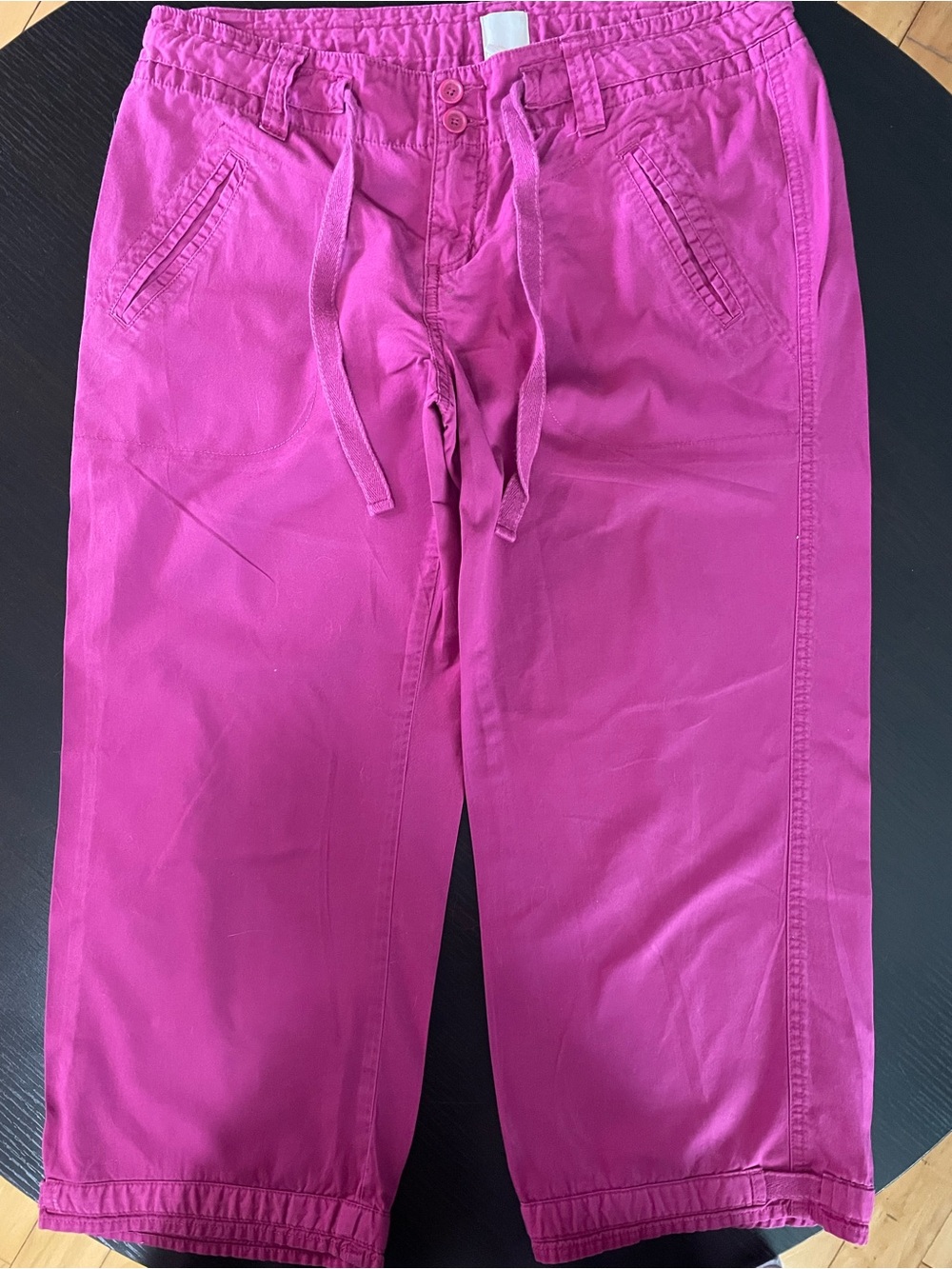 Women's Pink Capris Drawstring Waist